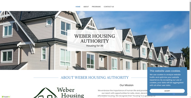 Security scan screenshot of https://weberhousingauthority.gov/