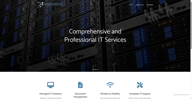 Security scan screenshot of https://digicentric.com