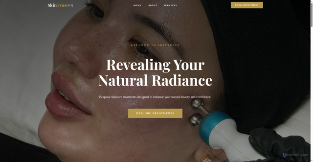Security scan screenshot of https://skintrusthq.com/