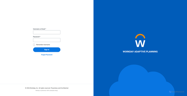 Security scan screenshot of https://livec52a07.adaptiveplanning.com