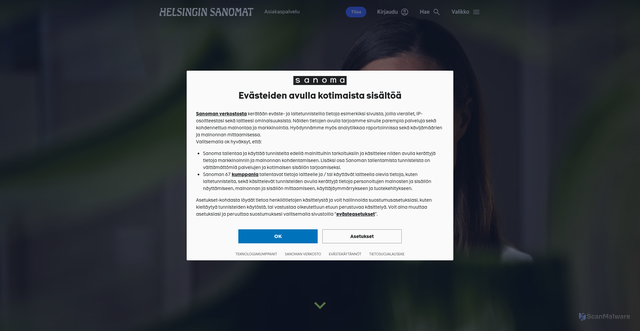 Security scan screenshot of https://www.hs.fi/politiikka/art-2000011556816.html