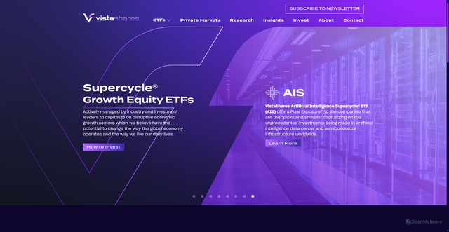 Security scan screenshot of https://www.vistashares.com