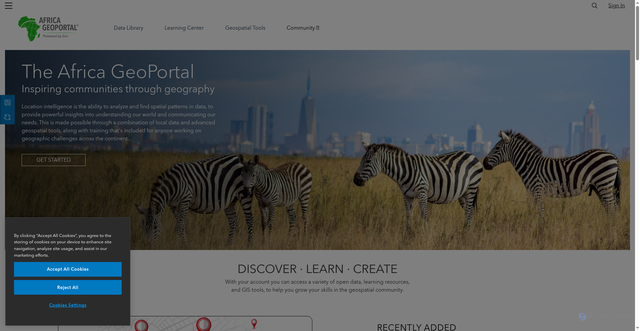 Security scan screenshot of https://www.africageoportal.com/