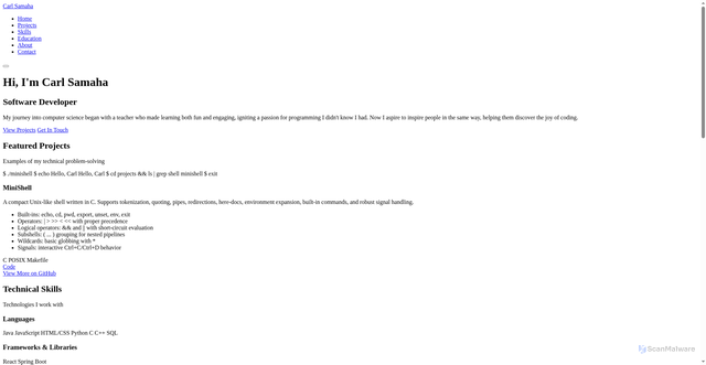 Security scan screenshot of http://cv-site-6rh.pages.dev/