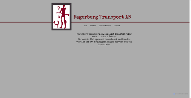 Security scan screenshot of https://fagerbergtransport.se
