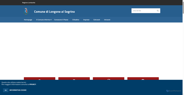 Security scan screenshot of https://www.comune.longonealsegrino.co.it/hh/index.php