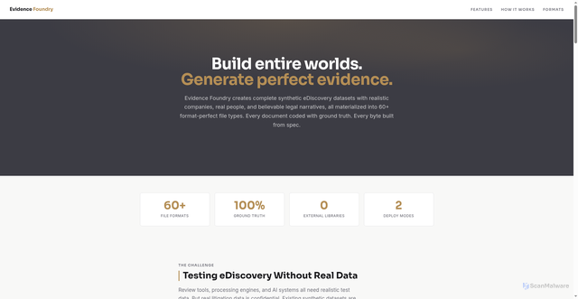 Security scan screenshot of https://evidence-foundry-fm0r87vdt2.edgeone.app/