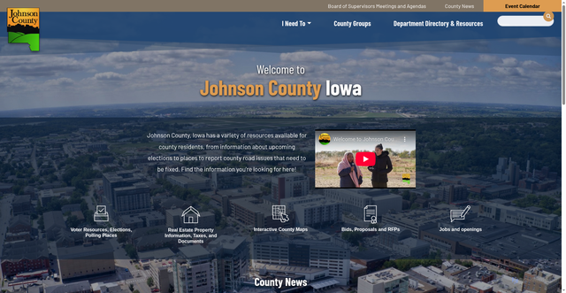 Security scan screenshot of https://johnsoncountyiowa.gov/