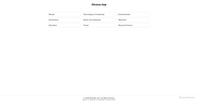Security scan screenshot of https://iticoce.top