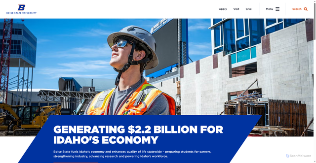 Security scan screenshot of https://www.boisestate.edu