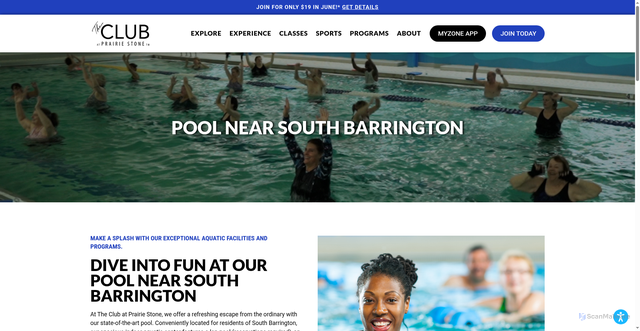 Security scan screenshot of https://theclubps.com/service-areas/pool-south-barrington/