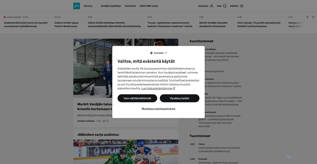 Security scan screenshot of https://yle.fi/