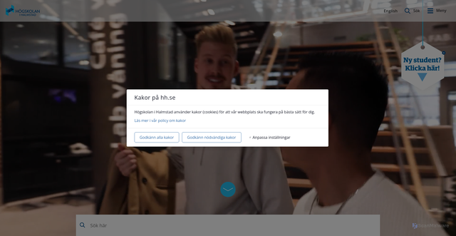 Security scan screenshot of https://www.hh.se/