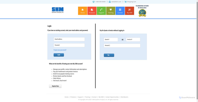 Security scan screenshot of https://my-skm.com