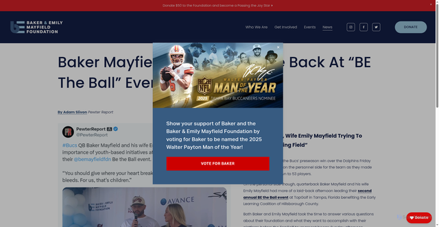 Security scan screenshot of https://www.bemayfield.org/news/bucs-baker-mayfield-wife-emily-at-home-in-tampa-helping-kids-xs735