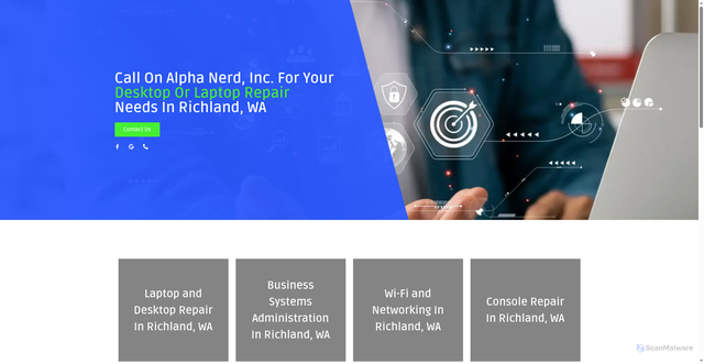 Security scan screenshot of https://alphanerdinc.com/