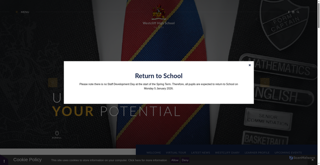 Security scan screenshot of https://www.whsb.essex.sch.uk/