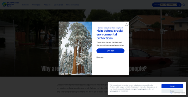 Security scan screenshot of https://www.edf.org/why-are-floods-hitting-more-places-and-people