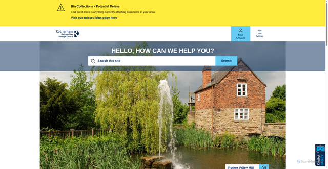 Security scan screenshot of https://www.rotherham.gov.uk/