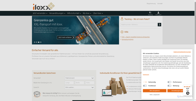Security scan screenshot of https://iloxx.de