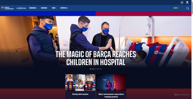 Security scan screenshot of https://www.foundation.fcbarcelona.com/