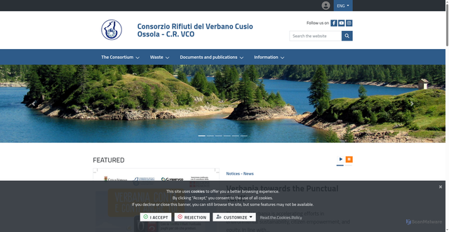 Security scan screenshot of https://www.consorziorifiutivco.it