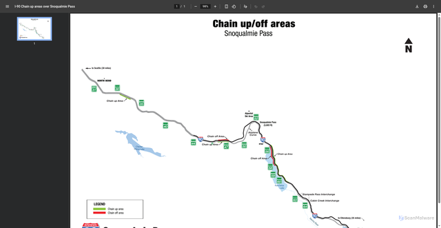 Security scan screenshot of https://www.wsdot.wa.gov/publications/fulltext/winter/chain-up.pdf