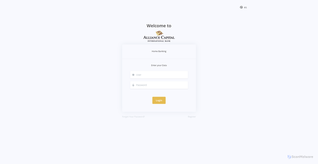 Security scan screenshot of https://homebanking.alliancecapitalbank.com/