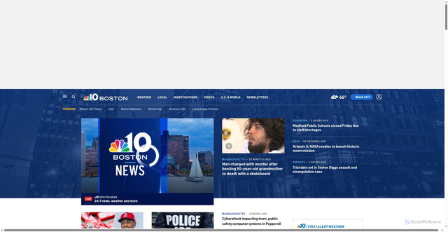 Security scan screenshot of https://www.nbcboston.com