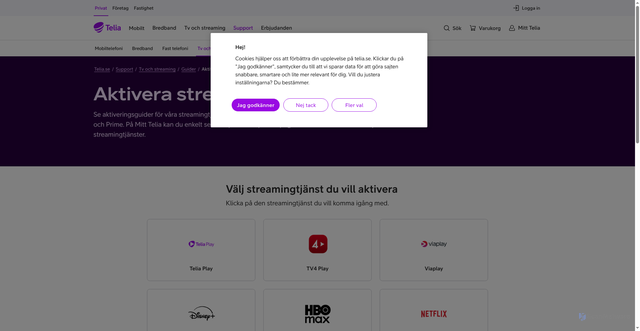 Security scan screenshot of https://www.telia.se/support/tv-och-streaming/guider/aktivera-streamingtjanst