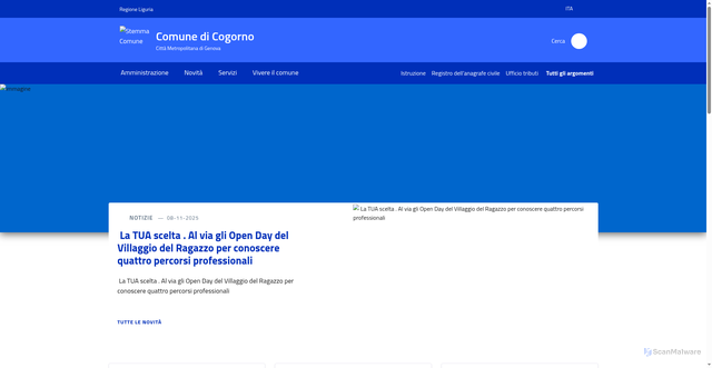 Security scan screenshot of https://www.comune.cogorno.ge.it