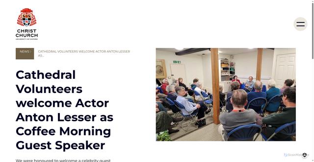 Security scan screenshot of https://www.chch.ox.ac.uk/news/cathedral-volunteers-welcome-actor-anton-lesser-coffee-morning-guest-speaker