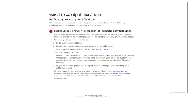 Security scan screenshot of https://www.forwardpathway.com