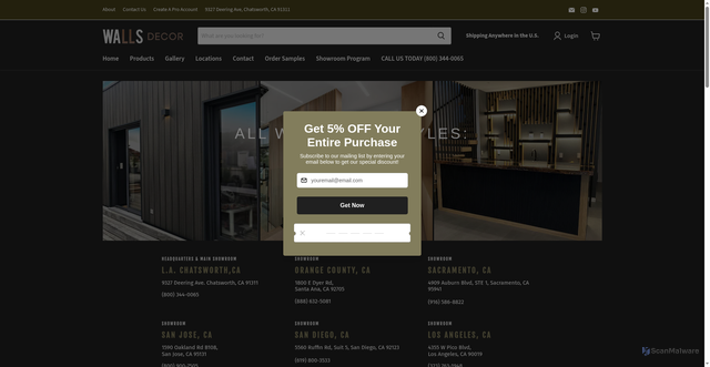 Security scan screenshot of https://walls-decor.com