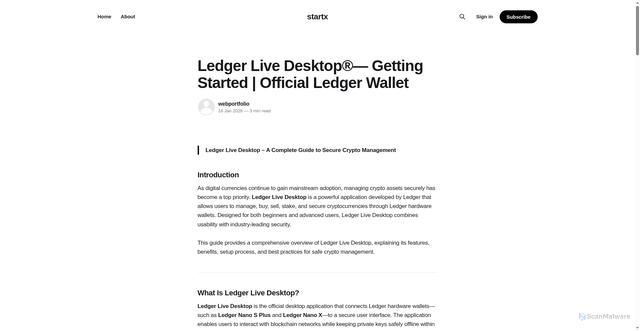 Security scan screenshot of https://starting.ghost.io/desktop/