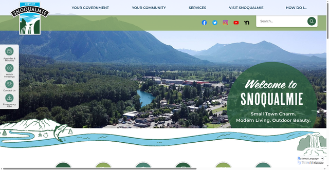 Security scan screenshot of https://snoqualmiewa.gov/