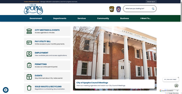 Security scan screenshot of https://apopka.gov/