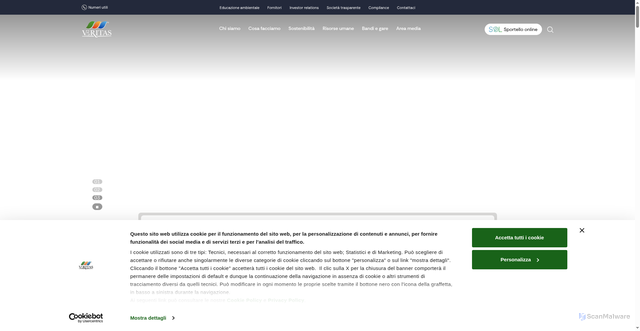 Security scan screenshot of https://www.gruppoveritas.it/