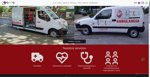 Security scan screenshot of http://qrssalud.com.ar/