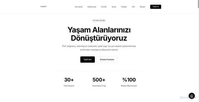 Security scan screenshot of http://haspenpvc.com/index.html