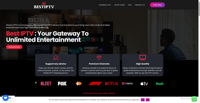 Security scan screenshot of https://amoriatv.com/