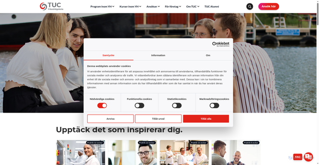 Security scan screenshot of https://tucsweden.se