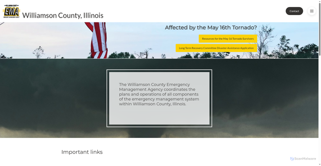 Security scan screenshot of https://williamsoncountyema-il.gov/