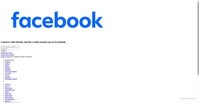 Security scan screenshot of https://facebook.com