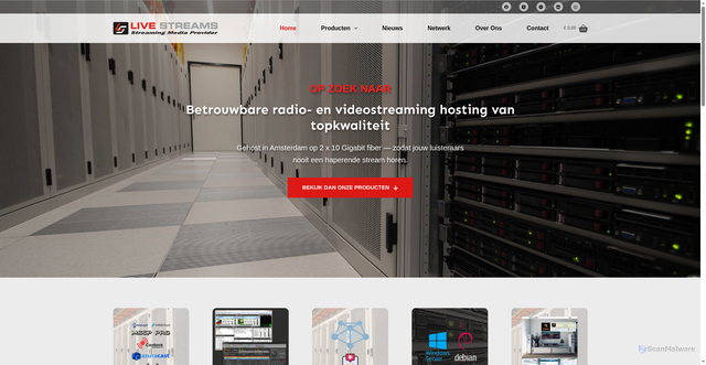Security scan screenshot of https://live-streams.nl