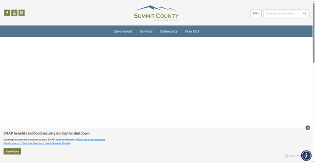 Security scan screenshot of https://summitcountyco.gov/