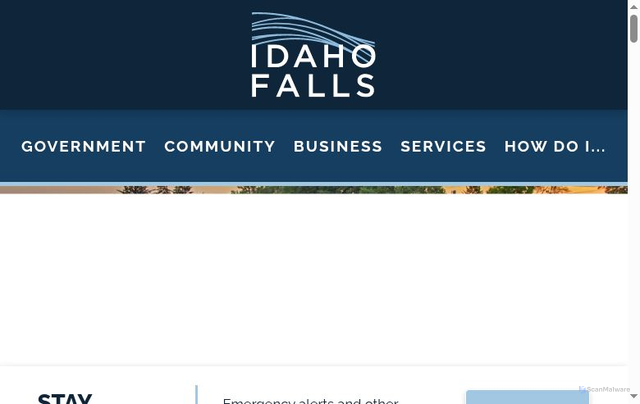 Security scan screenshot of https://www.idahofallsidaho.gov/