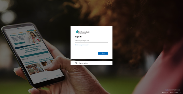 Security scan screenshot of https://weconnect.firstcountybank.com/saml?entityId=https%3A%2F%2Fsts.windows.net%2F04496b5a-ba96-47c0-9493-a05386429bd4%2F&returnUrl=%2F