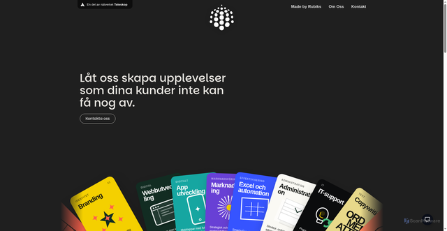 Security scan screenshot of https://rubiksmedia.se