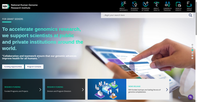 Security scan screenshot of https://www.genome.gov/